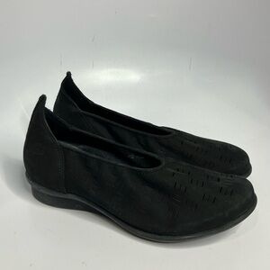 Loints of Holland black flats perforated leather‎ size 38